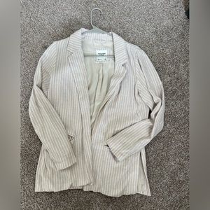 Abercrombie Linen Striped Blazer